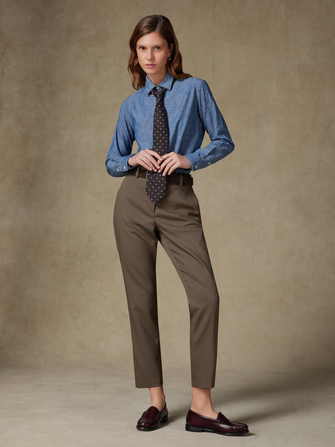 Justine Hemd in &Uuml;bergr&ouml;&szlig;e aus Chambray