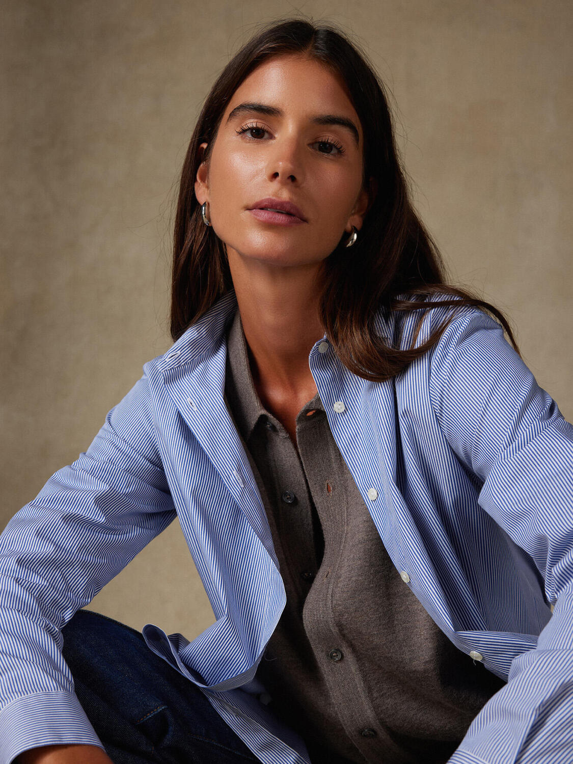 Chemise Justine oversize en popeline à rayures