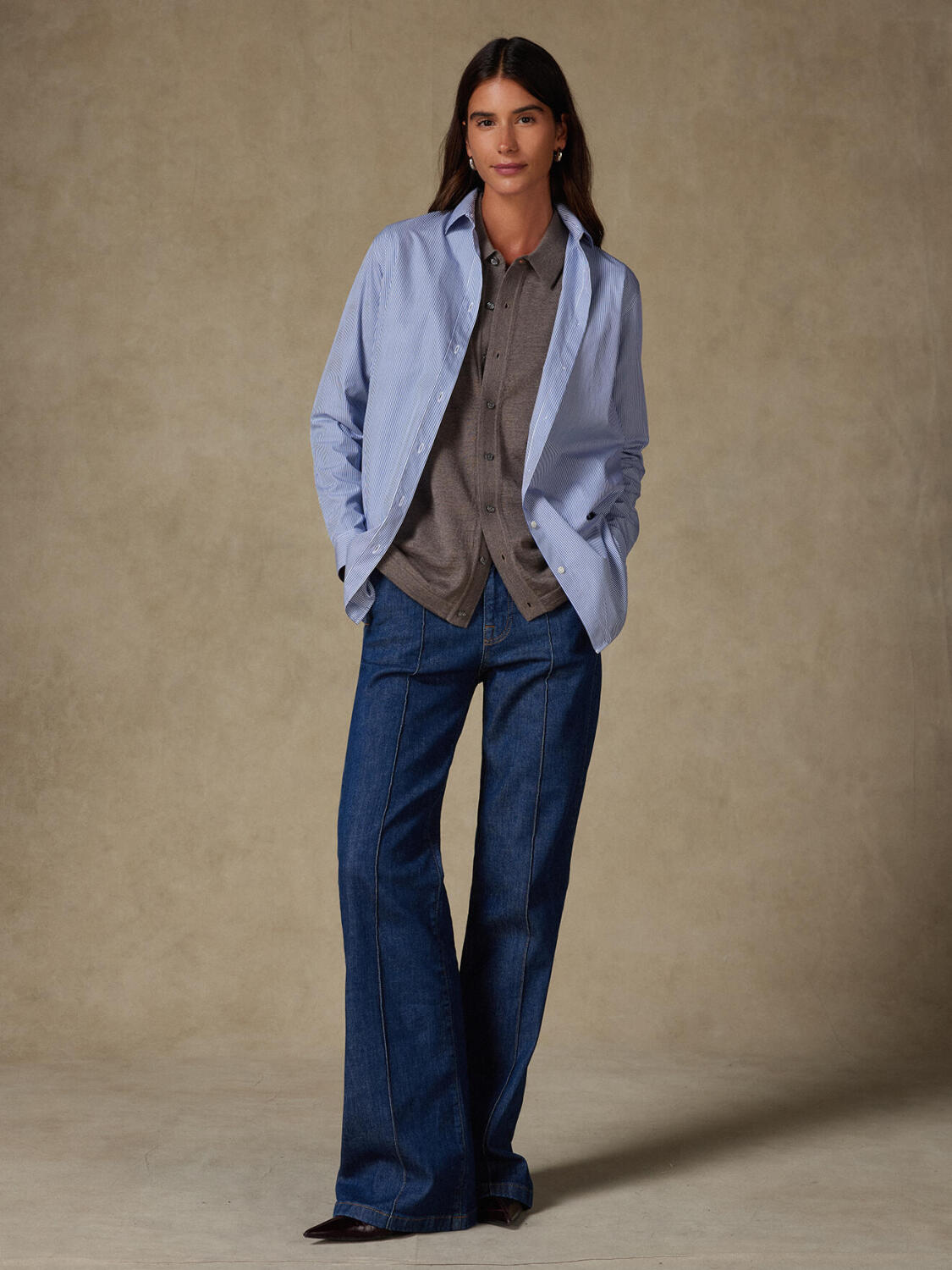 Chemise Justine oversize en popeline à rayures