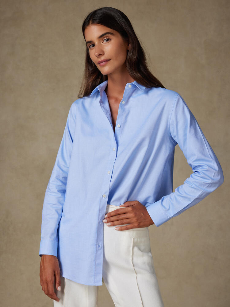 Justine oversize sky oxford shirt