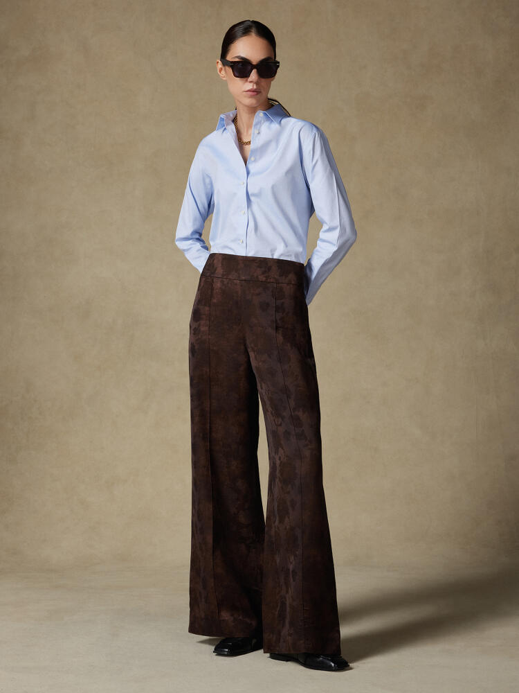 Chemise Justine oversize en pin point ciel