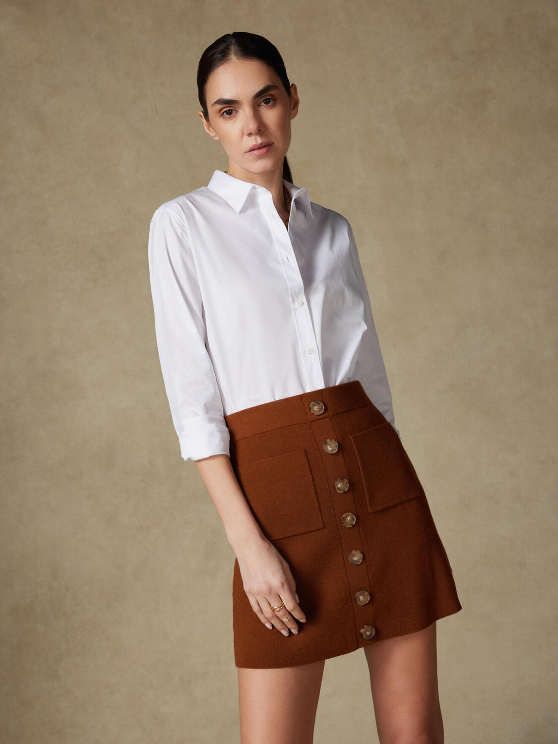 Justine oversize shirt in witte popeline