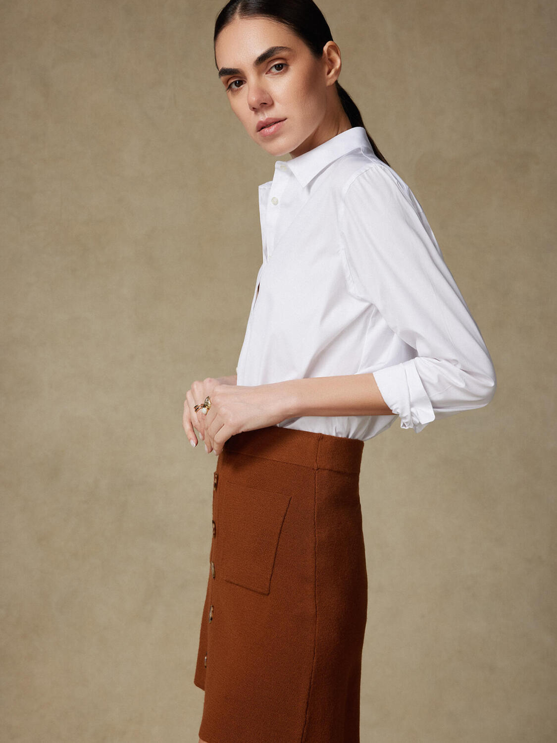 Justine oversize shirt in witte popeline