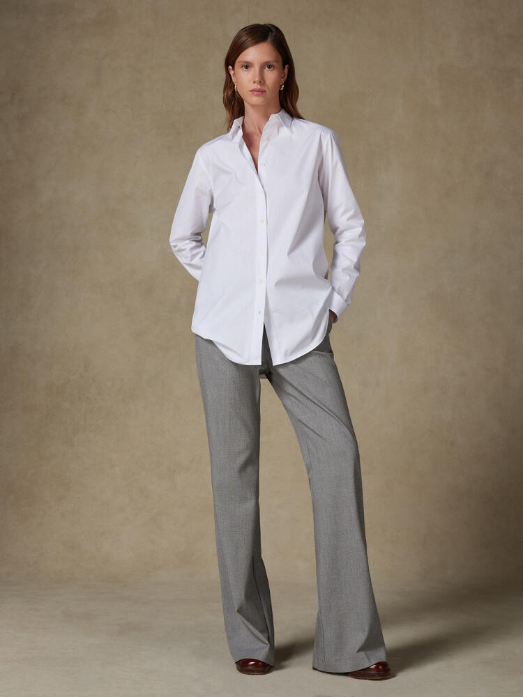 Justine oversize white poplin shirt