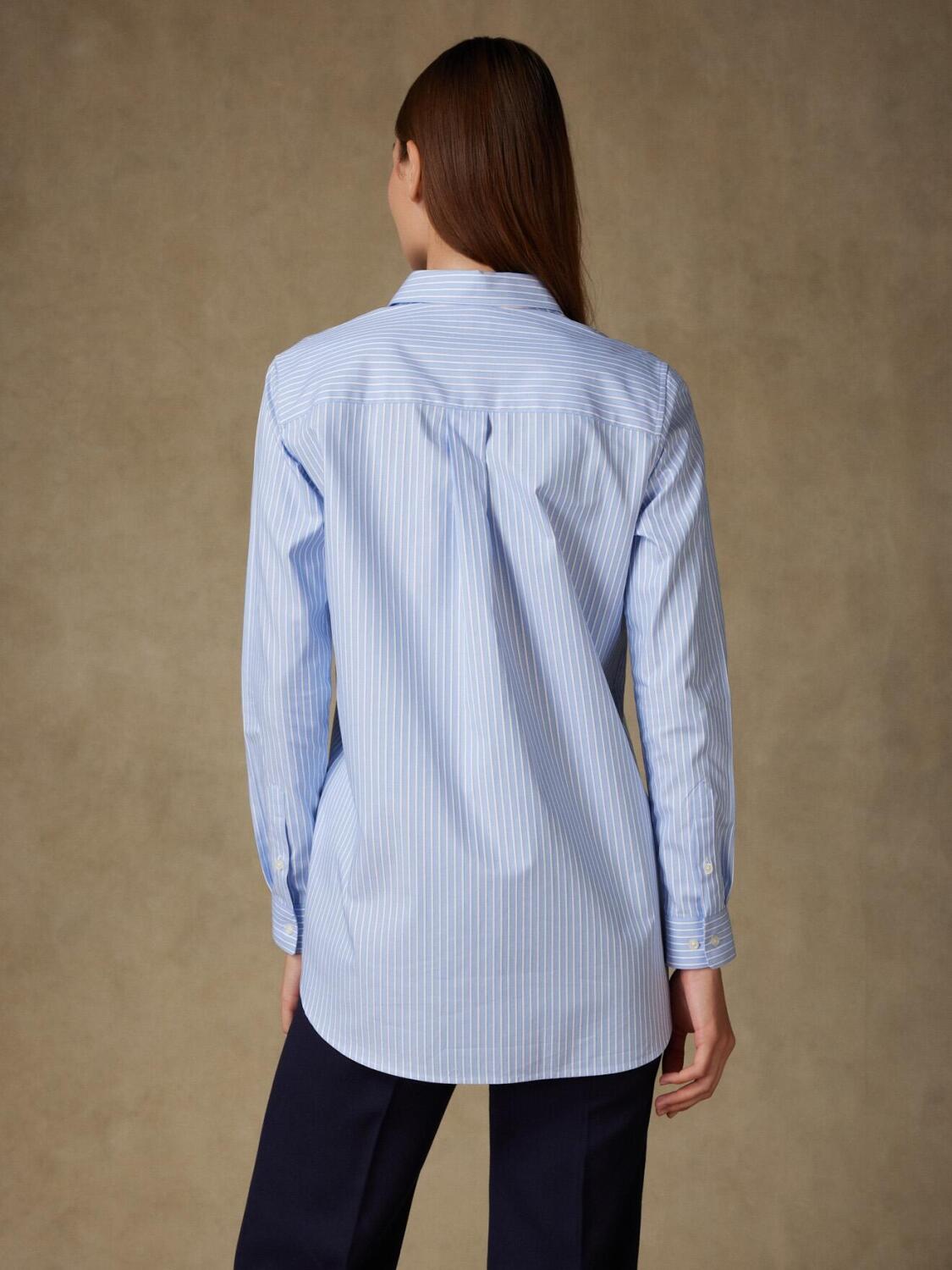 Justine camicia a righe celesti