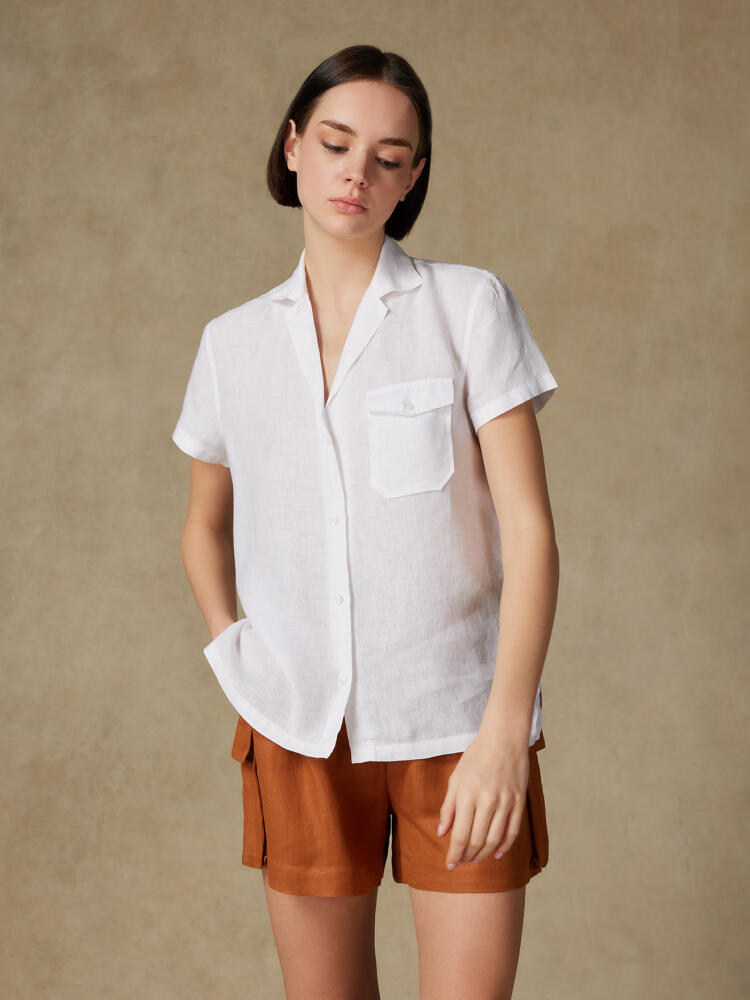 Salina linen shirt white