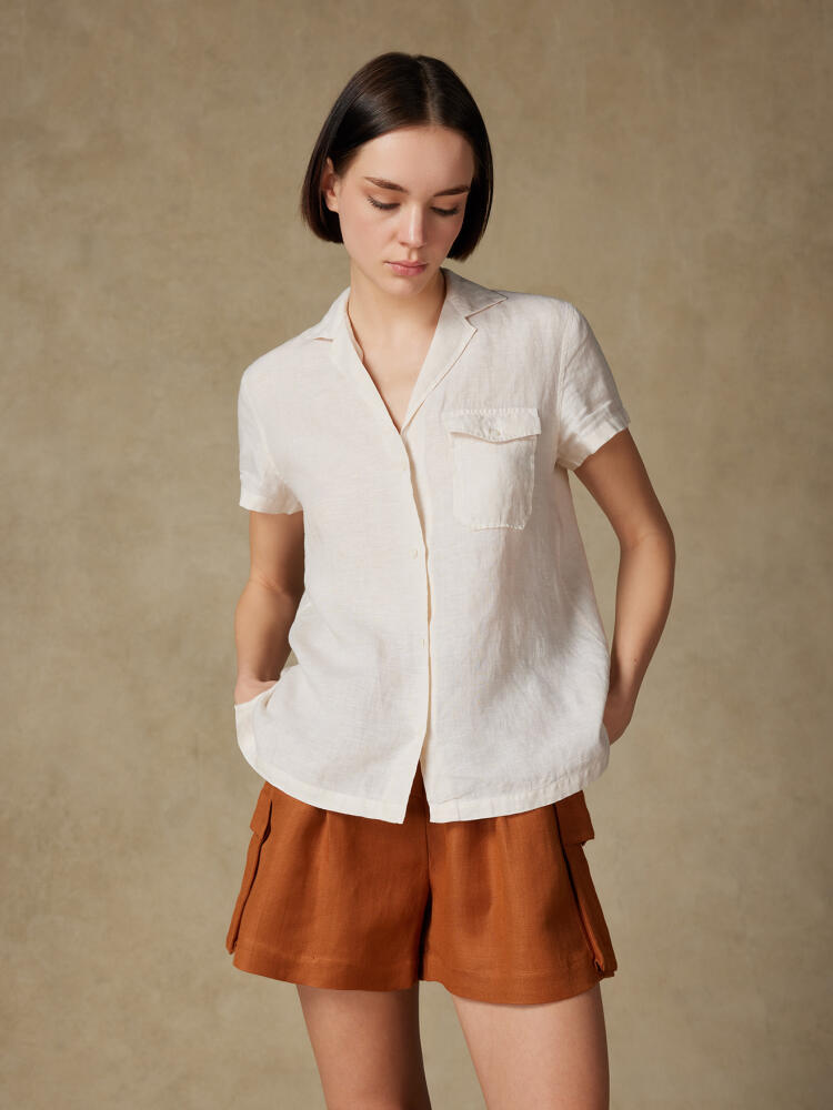 Salina linen shirt sand