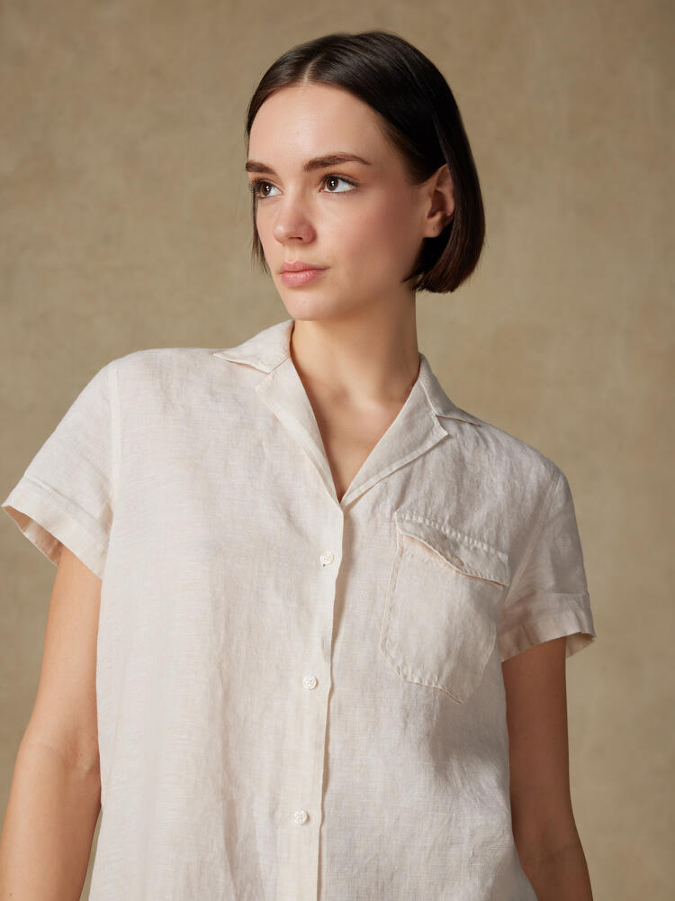 Salina linen shirt sand