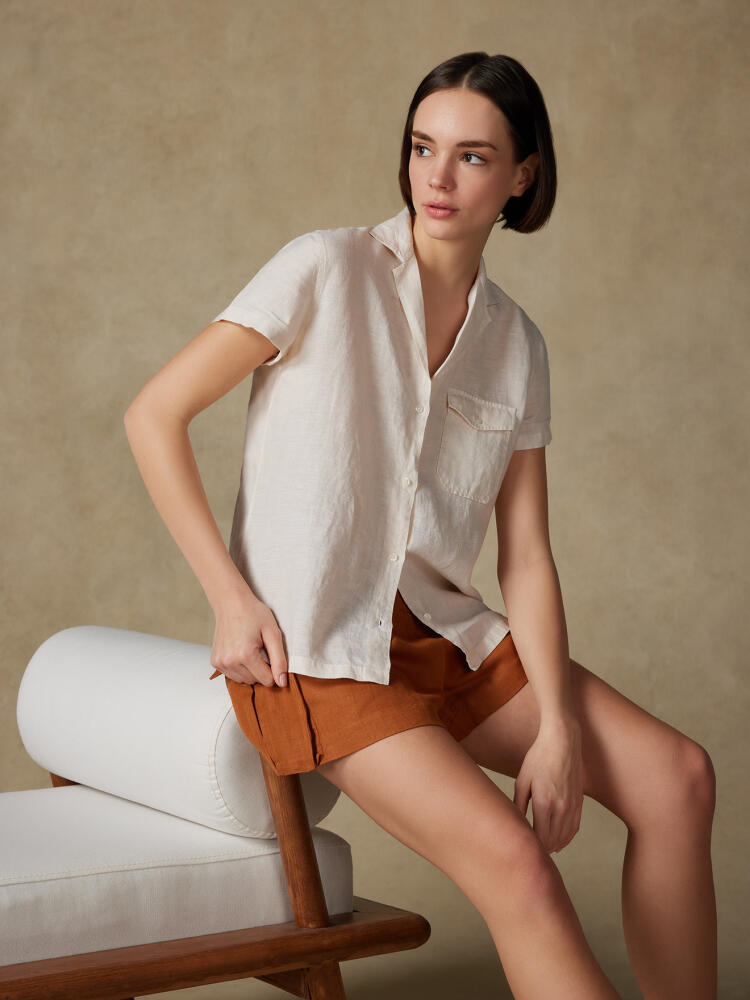 Salina linen shirt sand