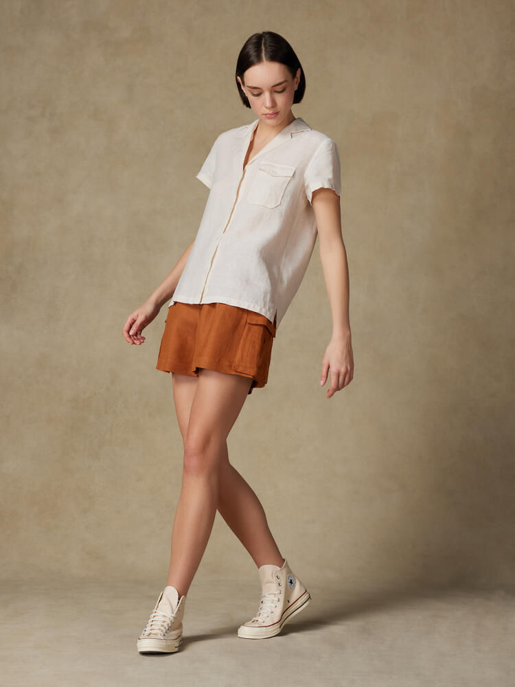 Salina linen shirt sand