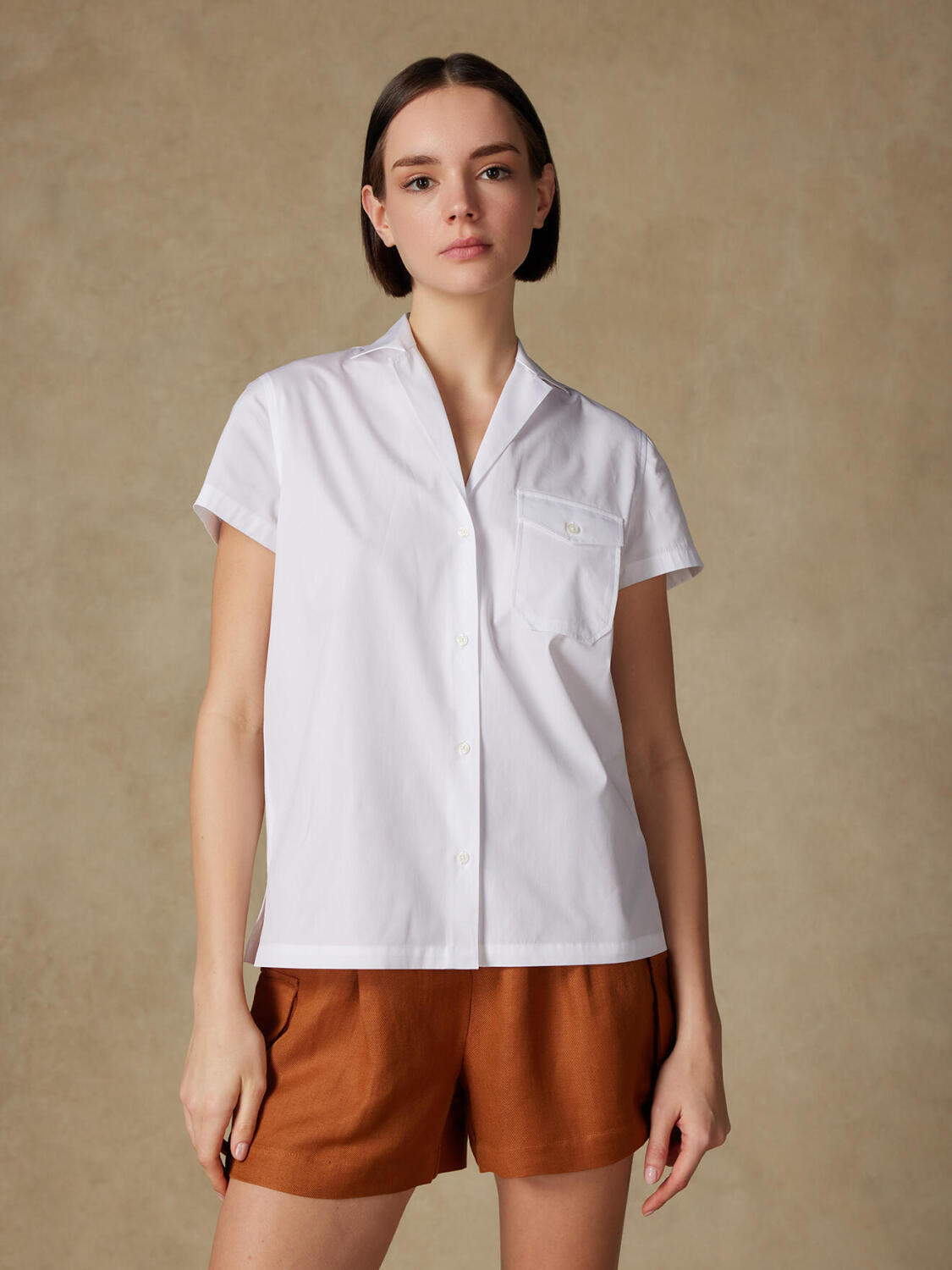 Salina Leinenhemd weiß Popeline