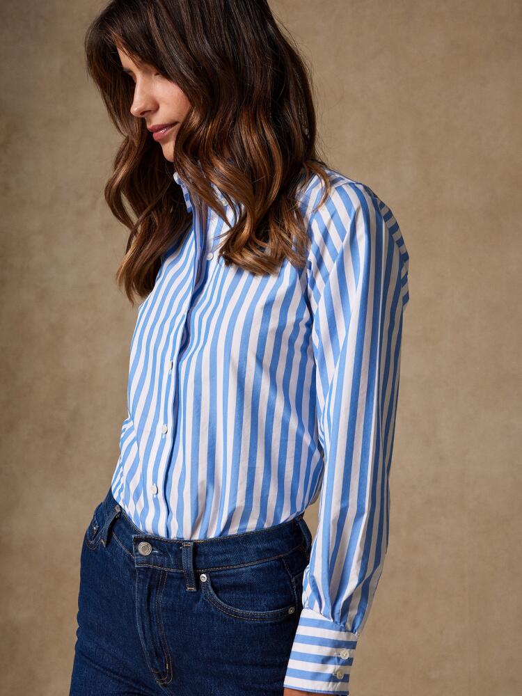 Albane blue stripe shirt