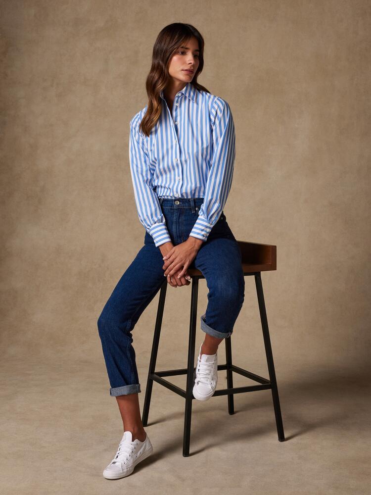 Albane blue stripe shirt