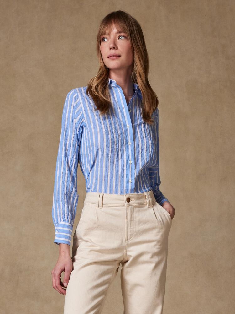 Albane sky blue stripe shirt