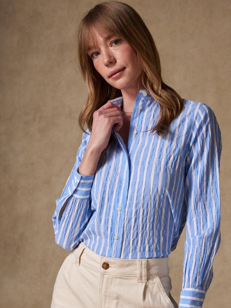 Albane sky blue stripe shirt