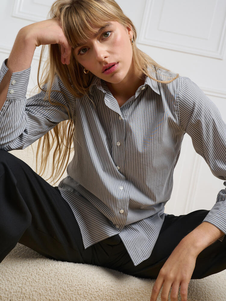 Albane grey striped shirt