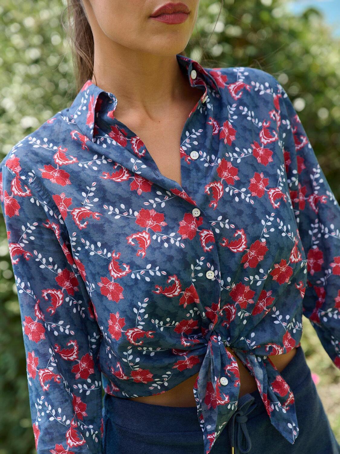 Albane floral printed carmshirt