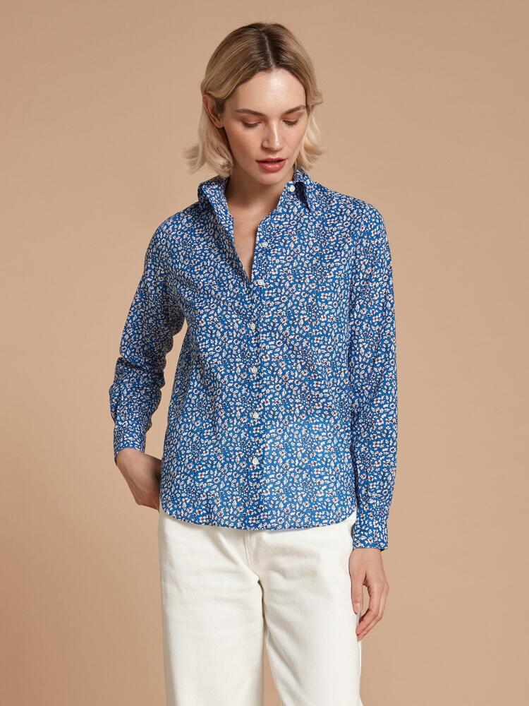 Albane liberty printed cobalt shirt