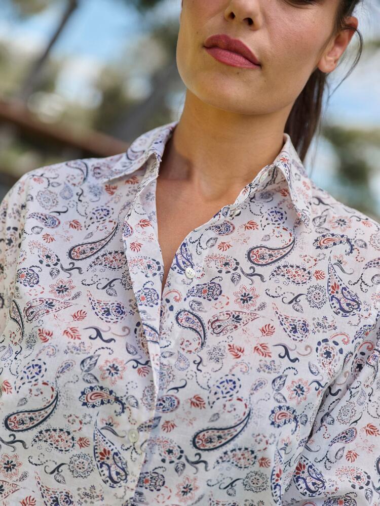 Albane cashmere printed shirt