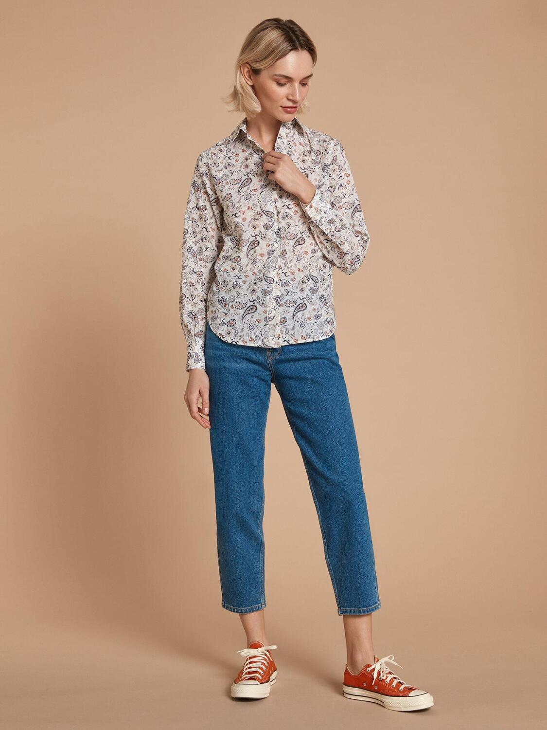 Albane cashmere printed shirt