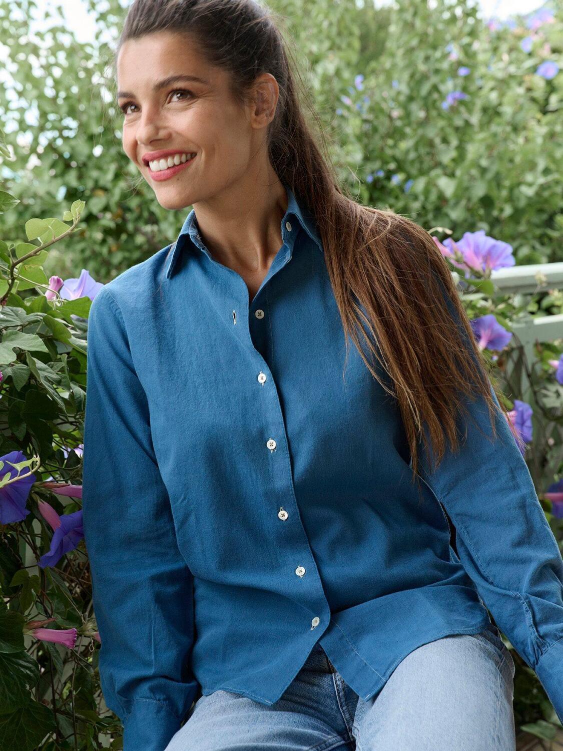 Albane light denim indigo shirt