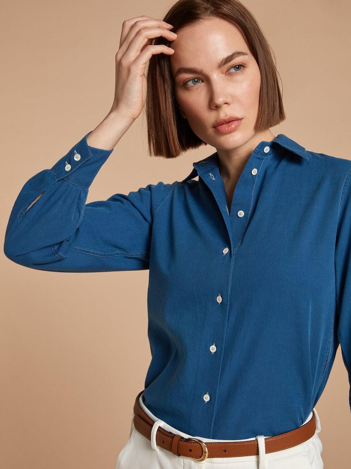 Albane light denim indigo shirt