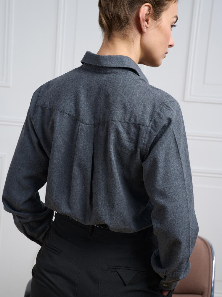 Albane grey flannel shirt