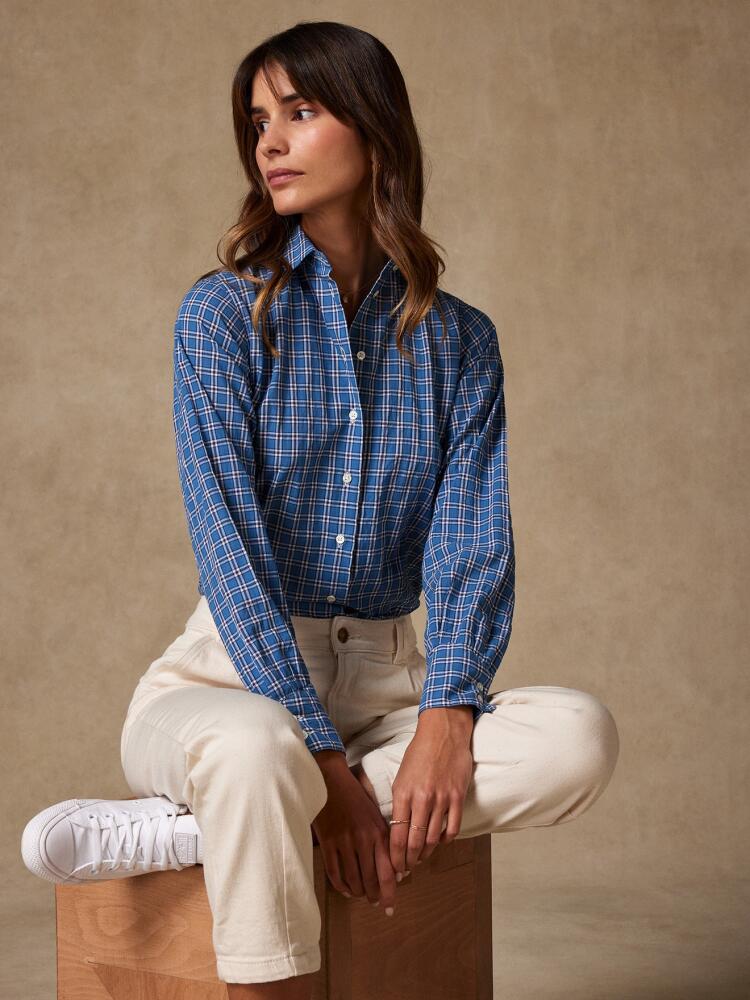 Chemise Albane à carreaux indigo