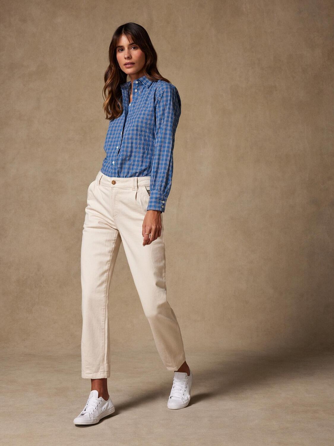 Camicia Albane a quadri indaco