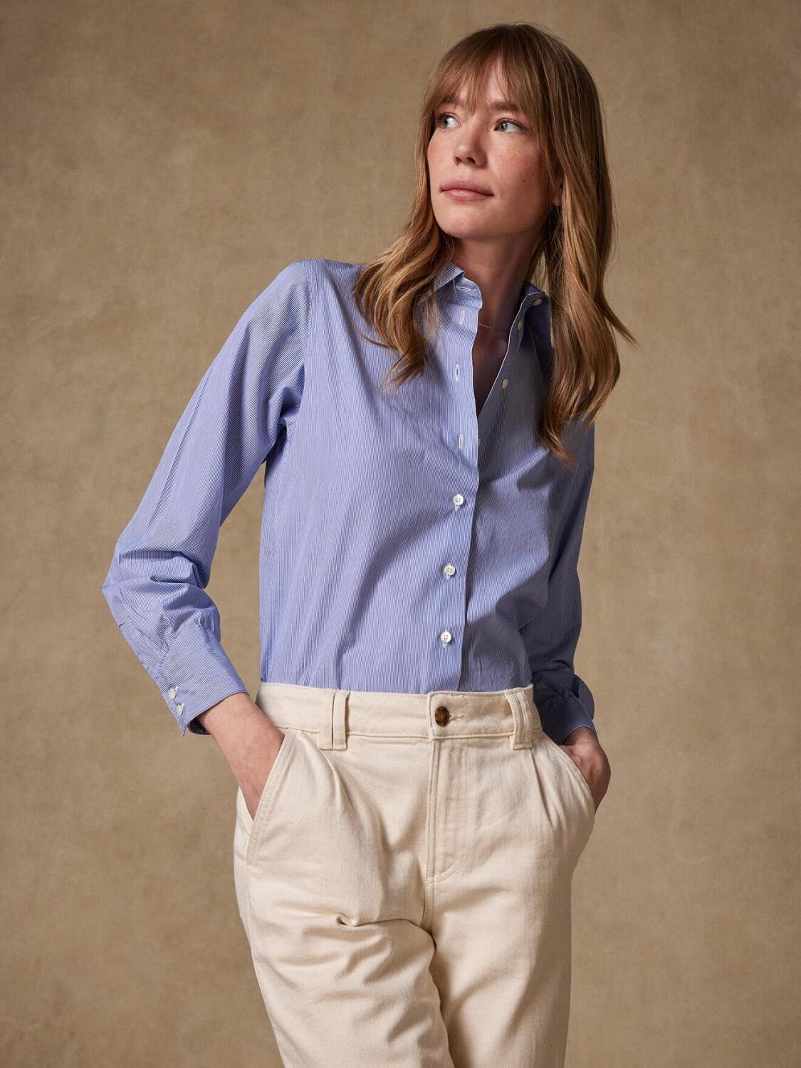 Camicia Albane a righe blu