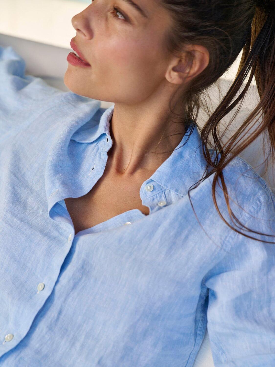 Albane linen azure shirt