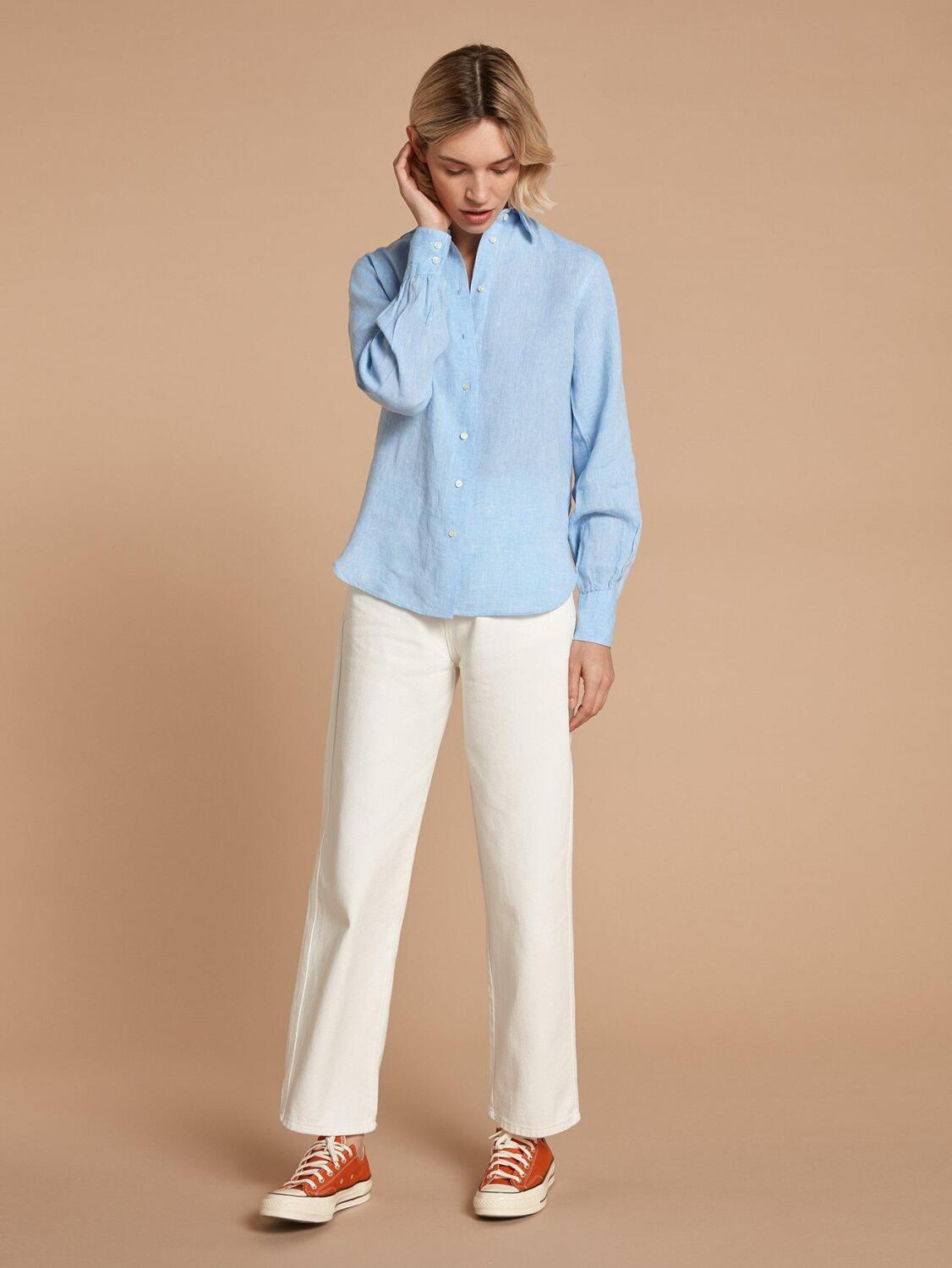 Albane linen azure shirt