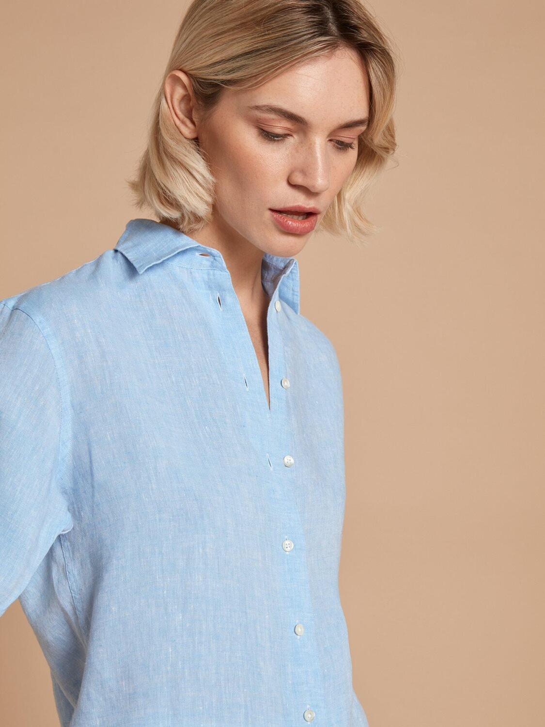 Albane linen azure shirt