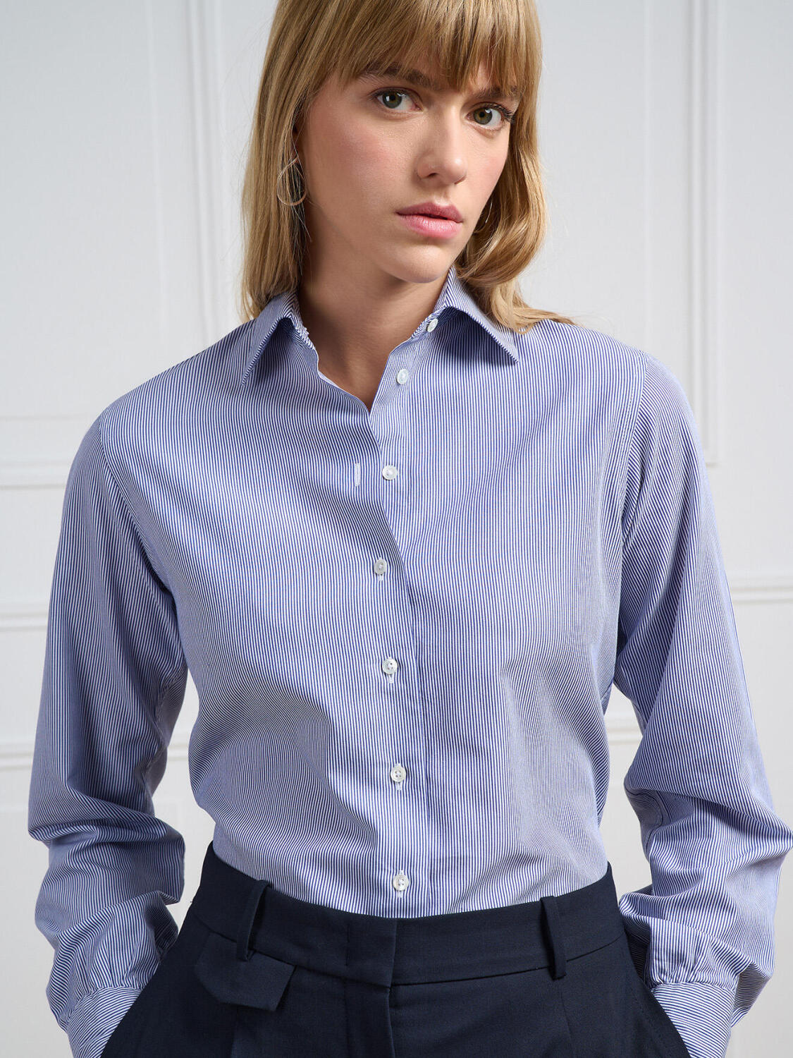 Albane navyblau gestreiftes Hemd