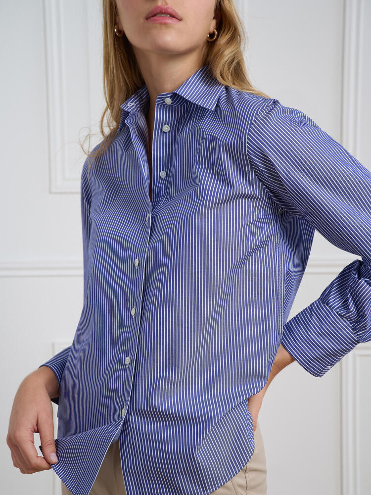 Chemise Albane à rayures marine