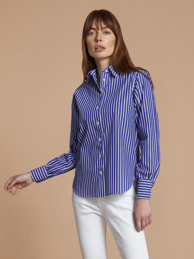 Albane shirt with navy stripes