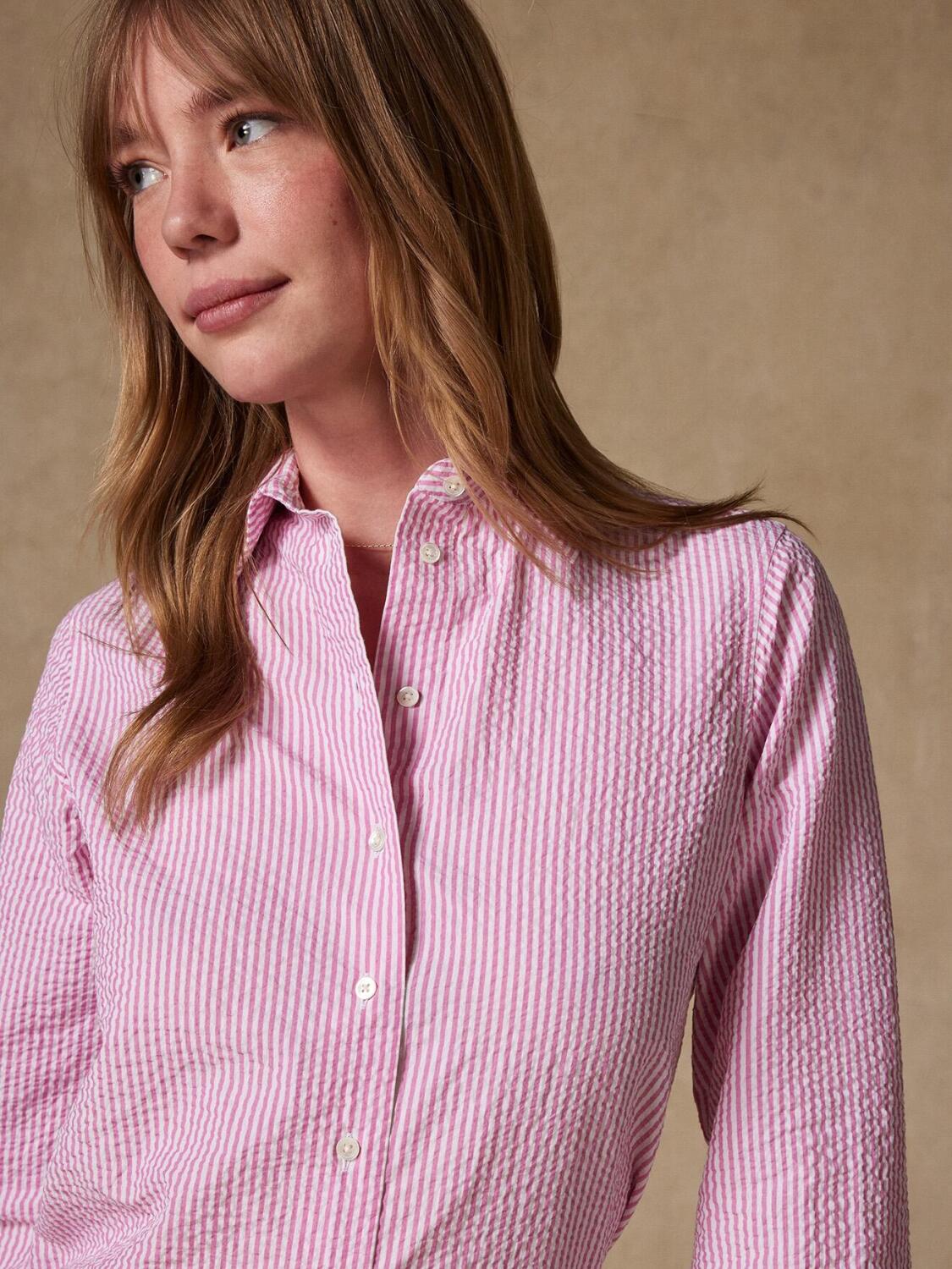 Camicia Albane a righe caramellate