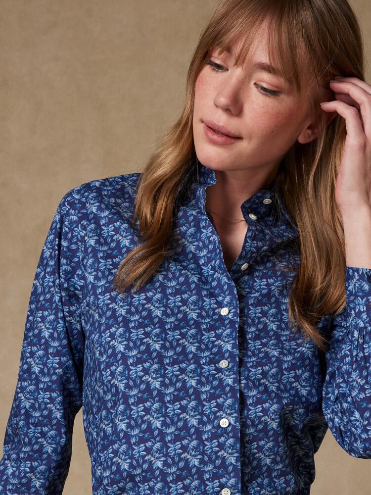 Chemise Albane marine à imprimé floral