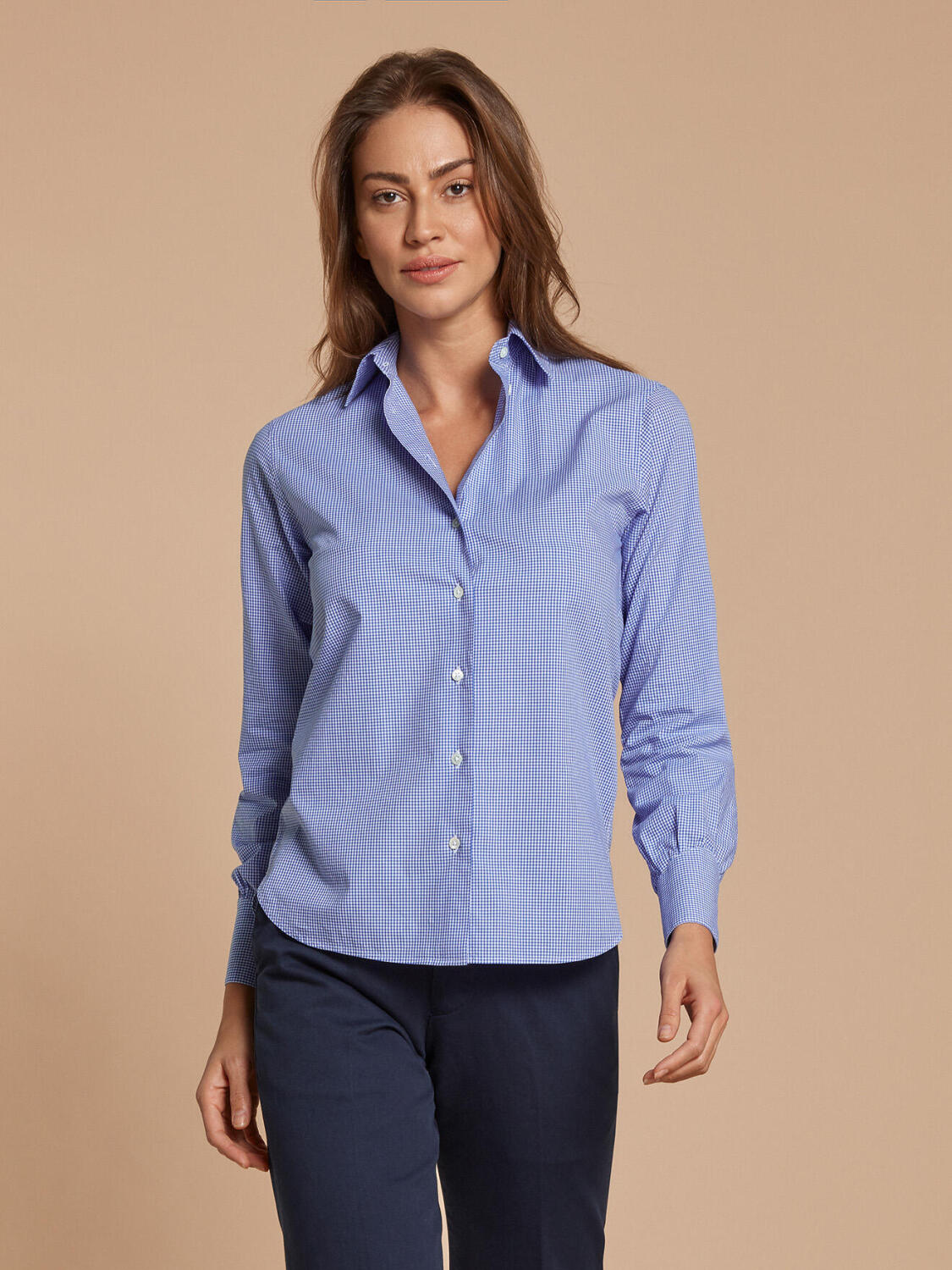 Camicia Albane in vichy blu