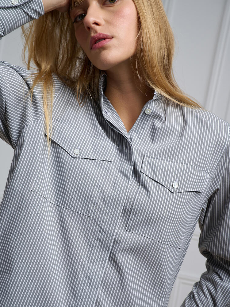 Alice grey striped shirt