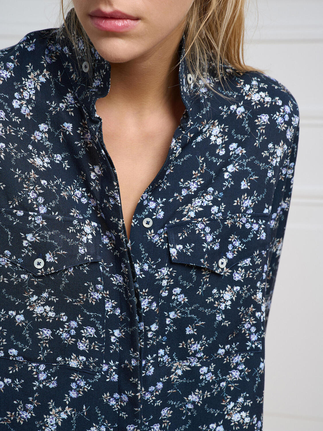 Alice marineblauw gestreept overhemden