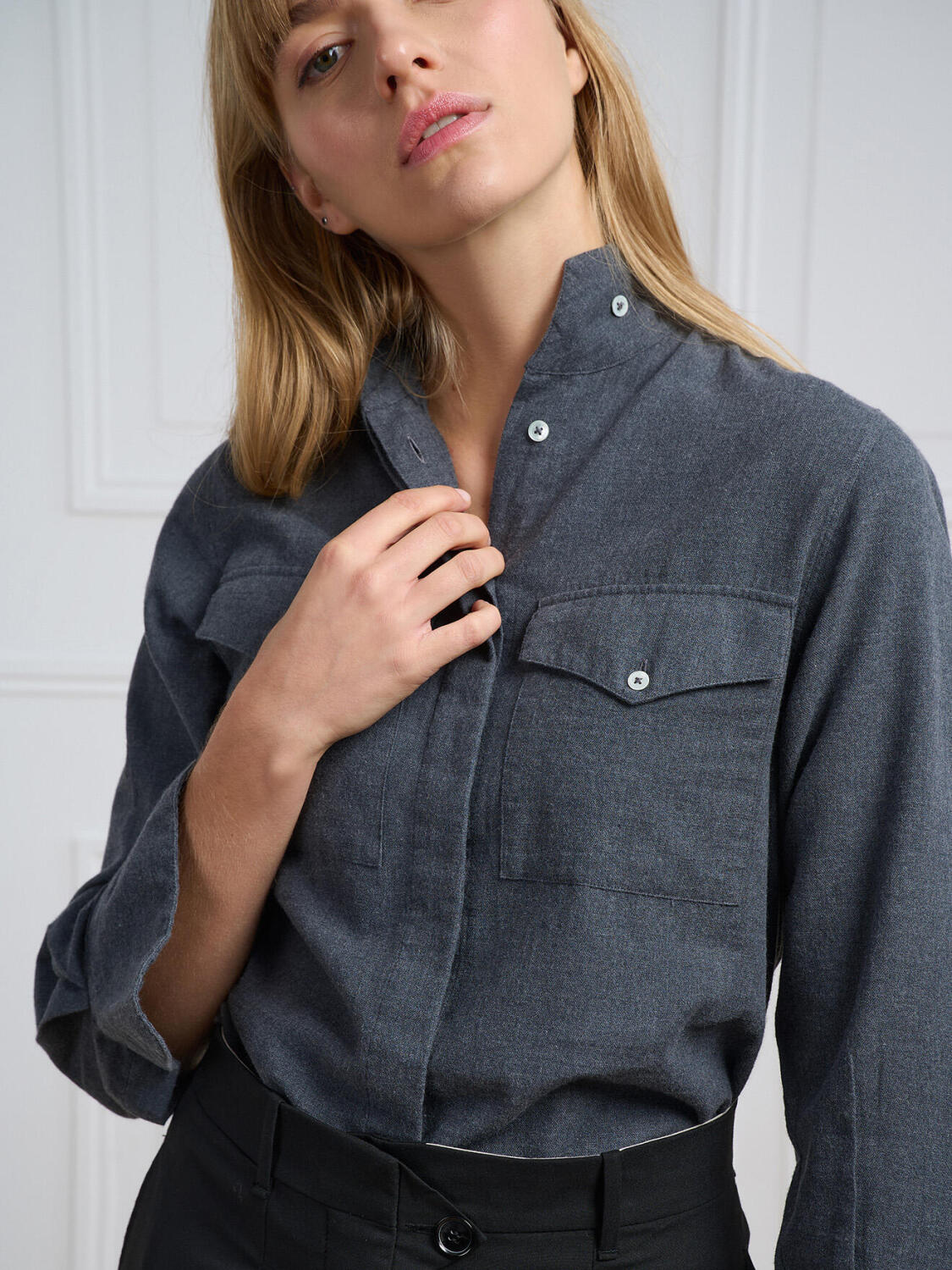 Alice grijs flanellen overhemd