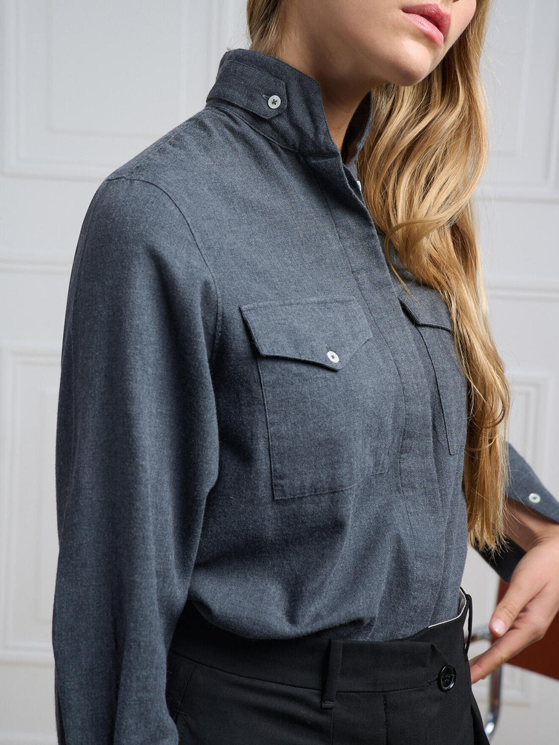 Alice grijs flanellen overhemd