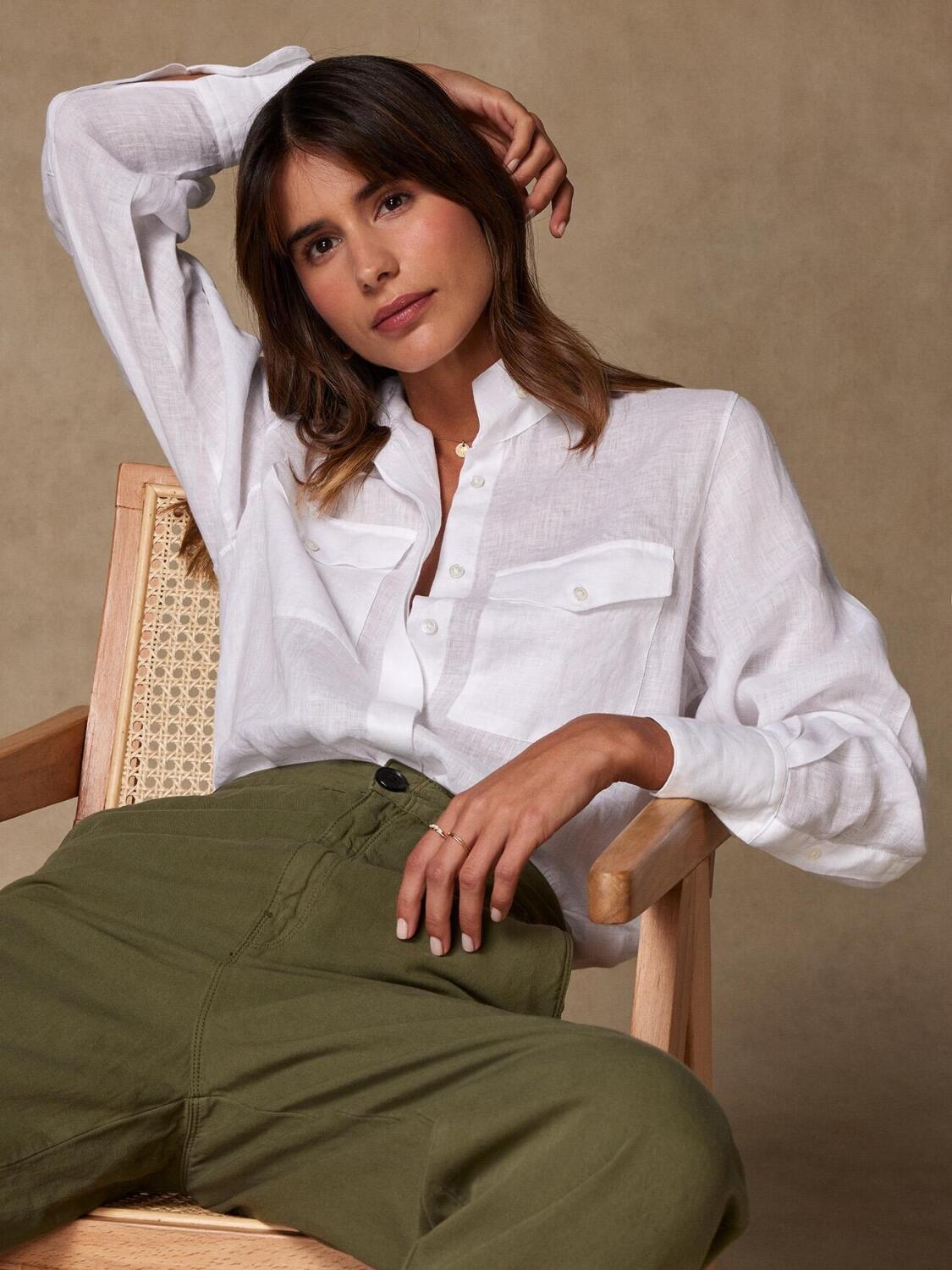 Chemise Alice en lin blanc