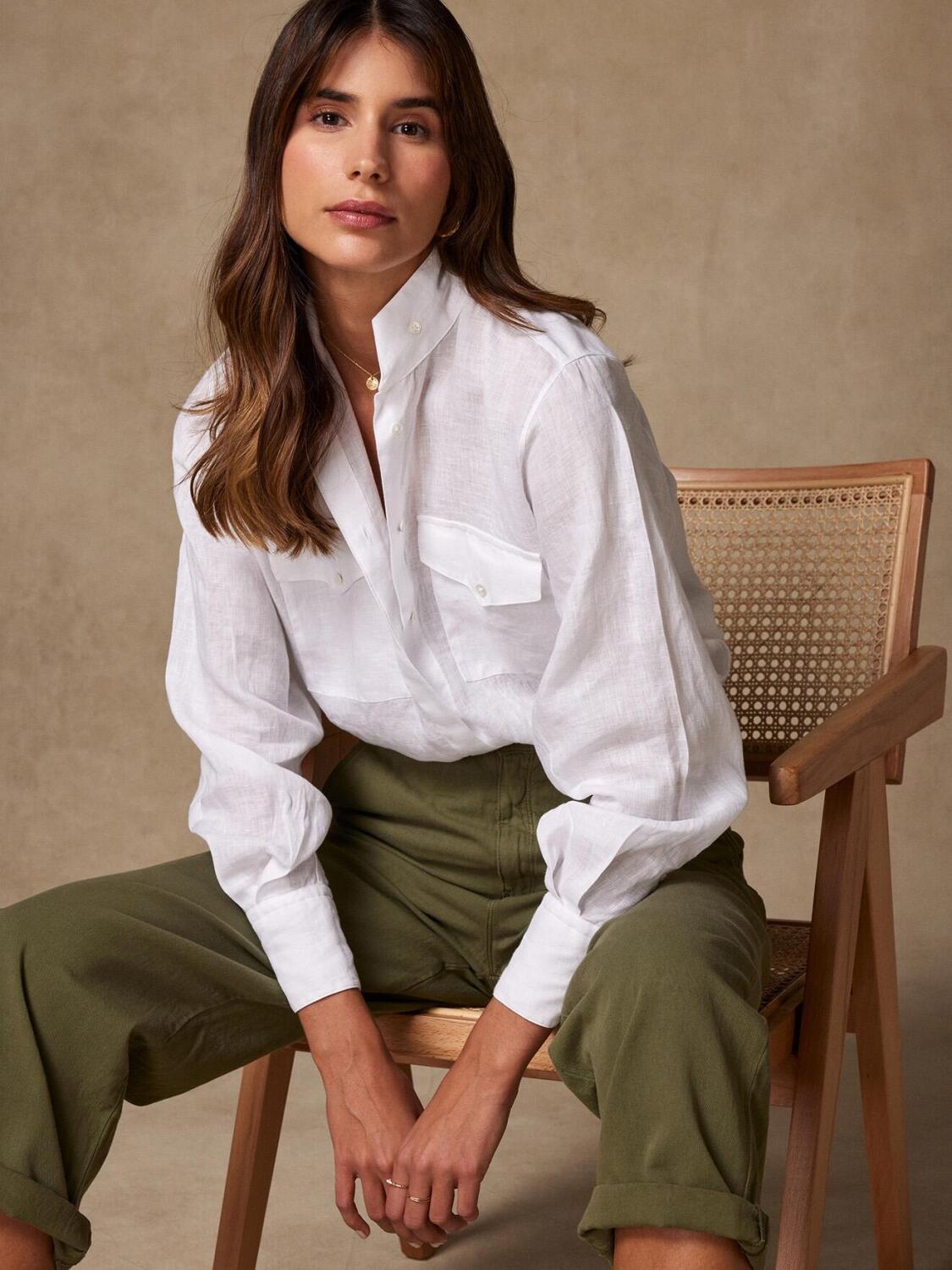 Chemise Alice en lin blanc