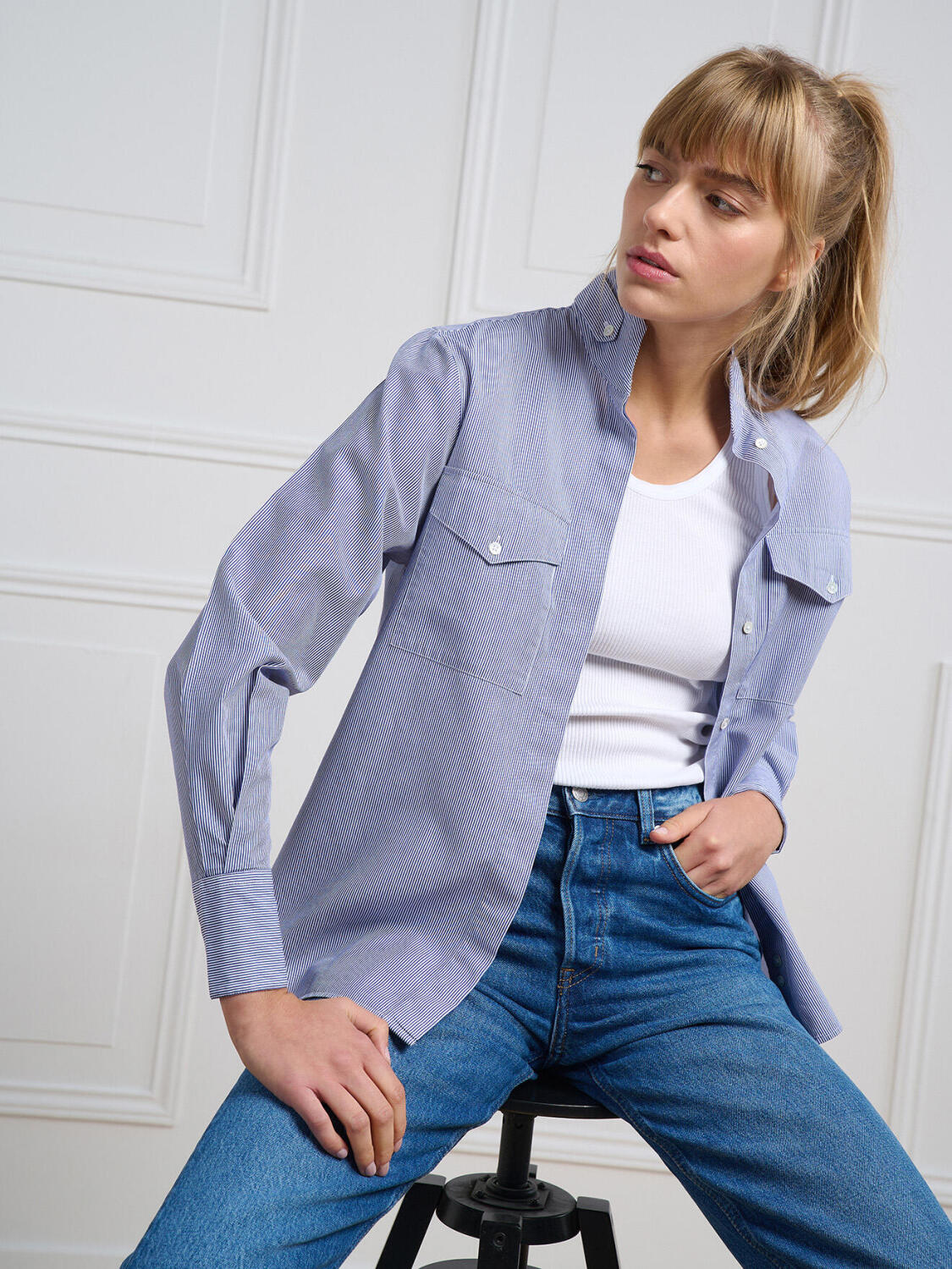 Alice navyblau gestreiftes Hemd