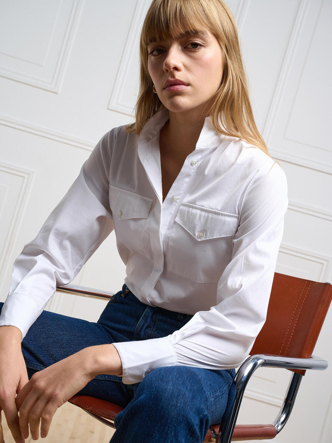 Alice wit popeline overhemd