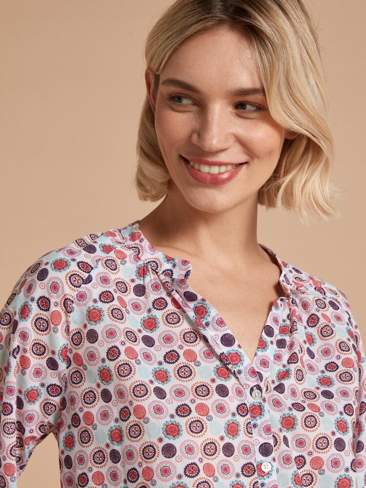 Blouse Camille à imprimé fantaisie