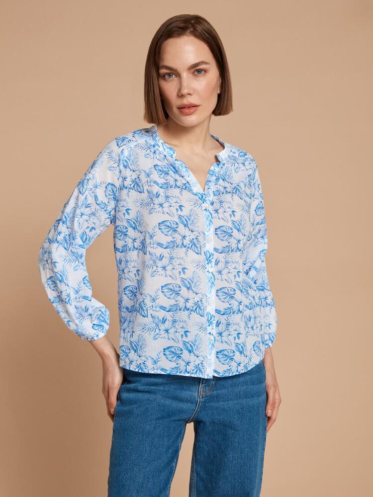 Camille blouse tropical print