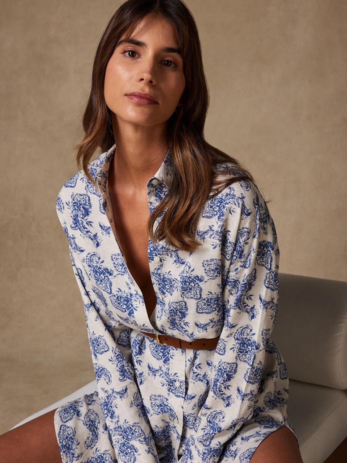 Coby overhemd met etnische print